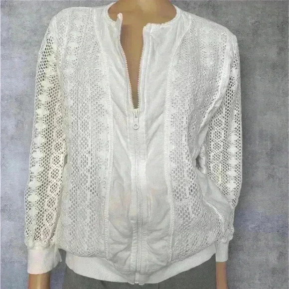 Blanco women’s cotton long sleeve full zip 100% cotton top size L - Picture 2 of 10